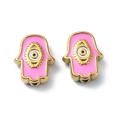 Ion Plating(IP) 304 Stainless Steel Enamel Beads STAS-Q318-10D-1