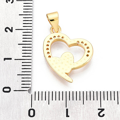 Brass Micro Pave Clear Cubic Zirconia Pendants KK-N268-82G-1