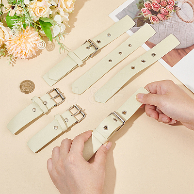 PU Imitation Leather Buckles BUTT-WH0027-46P-03-1