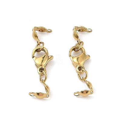 Ion Plating(IP) 304 Stainless Steel Lobster Claw Clasps STAS-A097-03A-G-1