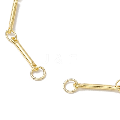 Brass Bar Link Chain Bracelet Making AJEW-JB01219-01-1