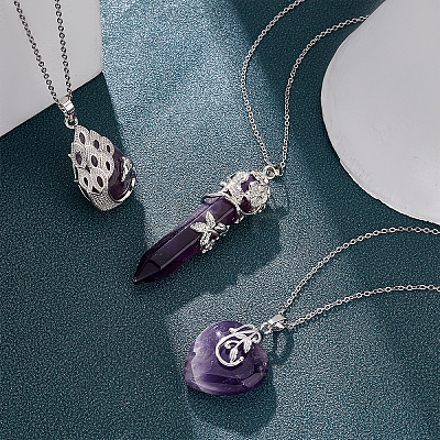 DIY Gemstone Necklace Making Kit DIY-SC0019-15-1