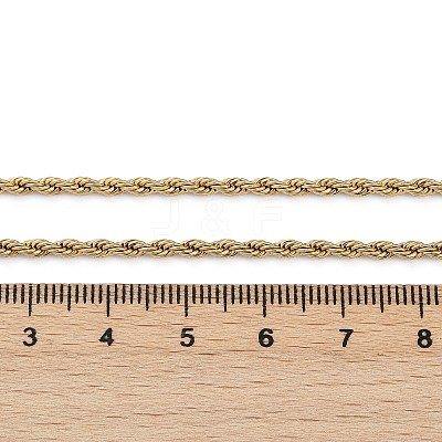 Unisex 304 Stainless Steel Rope Chain Necklaces X-STAS-D0002-33G-1