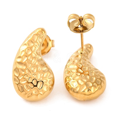 Ion Plating(IP) 304 Stainless Steel Stud Earrings EJEW-G395-19G-1