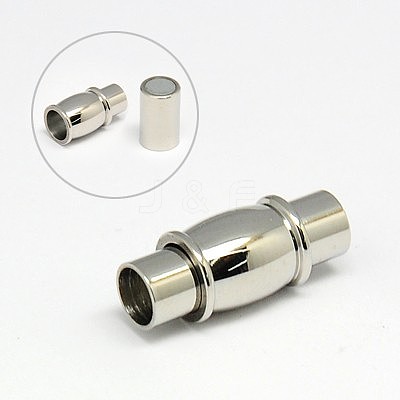 Tarnish Resistant 304 Stainless Steel Magnetic Clasps with Glue-in Ends STAS-K006-30C-4mm-1