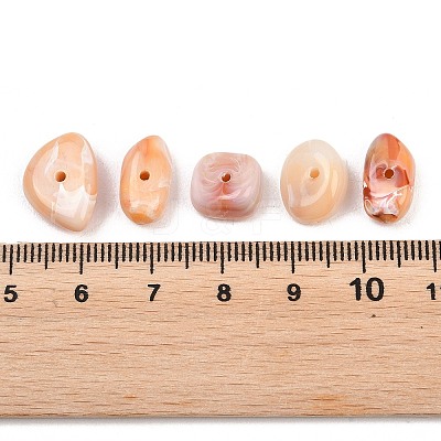 Two Tone Opaque Acrylic Imitation Gemstone Beads OACR-T033-03A-1