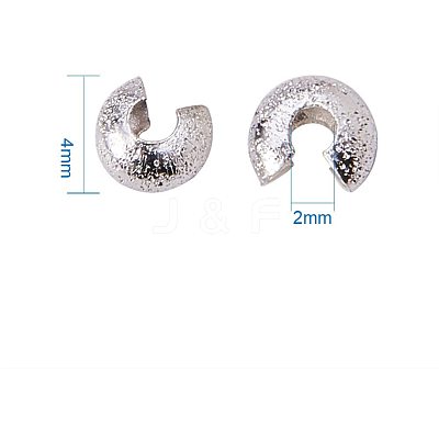 Brass Crimp Beads Covers KK-PH0004-19S-NF-1