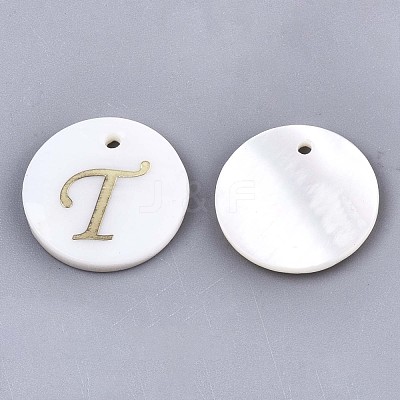 Natural Freshwater Shell Pendants SHEL-N027-04T-1