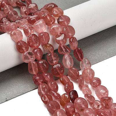 Natural Strawberry Quartz Beads Strands G-P497-01E-06-1