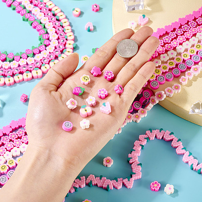 10 Strands 10 Styles Handmade Polymer Clay Bead Strands CLAY-TA0001-72B-1