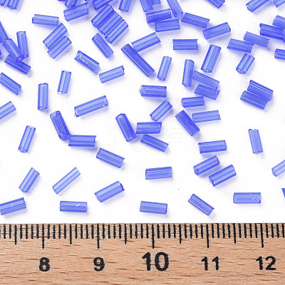Transparent Glass Bugle Beads SEED-N005-001-C03-1