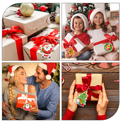 Christmas Theme Paper Gift Christmas Greeting Card Tags DIY-WH0349-93-1