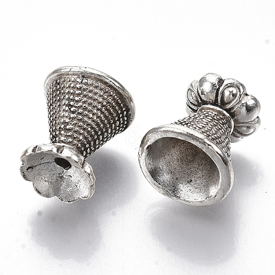 Tibetan Style Alloy Beads Caps TIBE-R317-036AS-LF-1