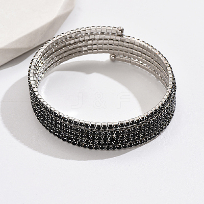 Platinum Brass Multi Layer Wrap Bracelets RM1445-5-1