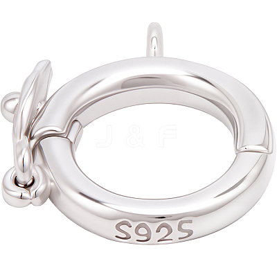 4Pcs 925 Sterling Silver Twister Clasps STER-BBC0009-18-1