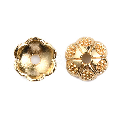 Brass Bead Caps KK-WH0035-60-1
