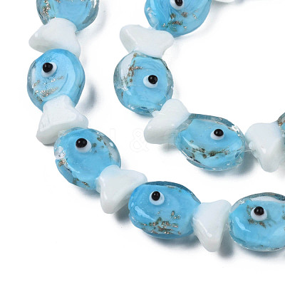 Handmade Lampwork Beads Strands LAMP-N021-41-B02-1