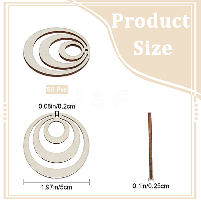 Wood Big Pendants WOOD-WH0024-155A-1