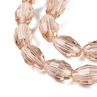 Transparent Glass Beads Strands EGLA-A037-T6x8mm-D04-1