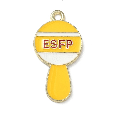MBTI Theme Alloy Enamel Pendants ENAM-I083-01G-04-1