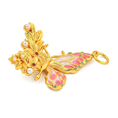 Rack Plating Brass Enamel Pendants KK-Z054-04G-1