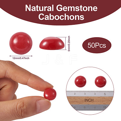 Natural White Jade Cabochons G-R416-12mm-10-1