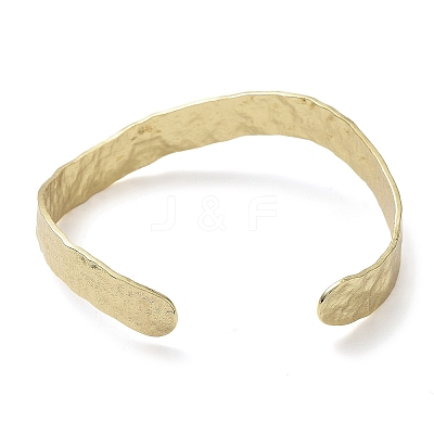 Rack Plating Brass Open Cuff Bangles BJEW-K244-01G-1