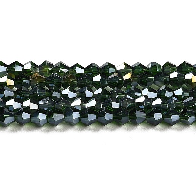 Transparent Electroplate Glass Beads Strands GLAA-F029-3mm-A25-1