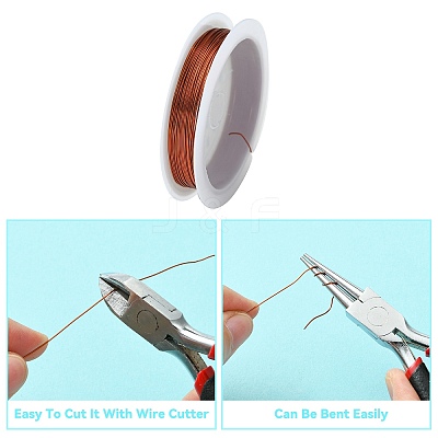 Round Copper Jewelry Wire CWIR-S002-0.5mm-M-1