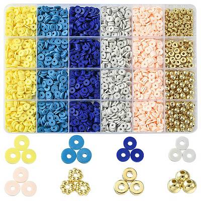 DIY Heishi Polymer Clay Beads Jewelry Making Finding Kit DIY-FS0005-94A-1