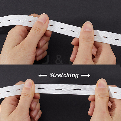 20Pcs Resin Buttons with 30M Polypropylene & Polycotton Flat Elastic Cord DIY-GF0009-64B-1