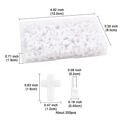 200Pcs Opaque Acrylic Beads SACR-FS0001-39I-1