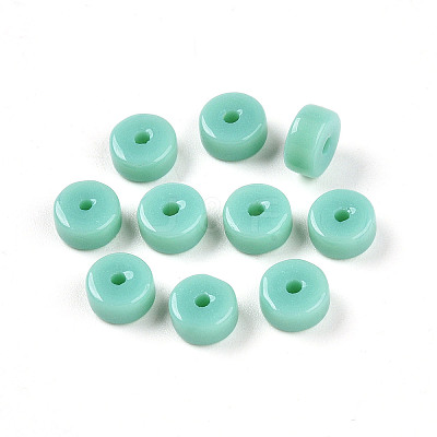 Opaque Solid Color Glass Beads GLAA-N007-6x3mm-A04-1