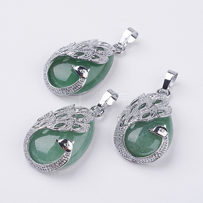 Natural Green Aventurine Pendants G-E442-04M-1