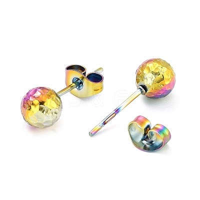 Ion Plating(IP) 304 Stainless Steel Stud Earring Findings STAS-I183-09A-M-1