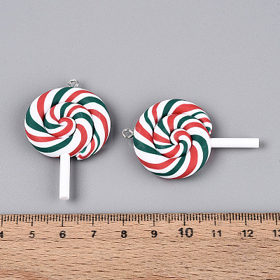 Handmade Polymer Clay Pendants CLAY-N013-30B-02-1