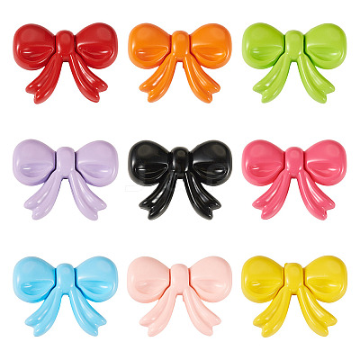 14Sets 7 Colors Baking Paint Opaque Acrylic Bead OACR-TA0003-99-1