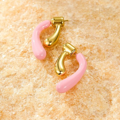 304 Stainless Steel Stud Earrings EJEW-C133-04G-01-1