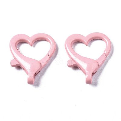 Spray Painted Eco-Friendly Alloy Lobster Claw Clasps PALLOY-T080-05K-NR-1