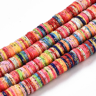 Handmade Polymer Clay Beads Strand CLAY-T018-04D-1