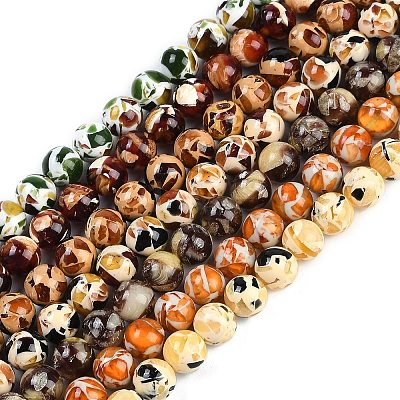 Sythetic Amber Beads Strands G-M199-02H-1