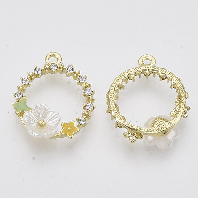 Alloy Enamel Pendants X-ENAM-N051-18-1