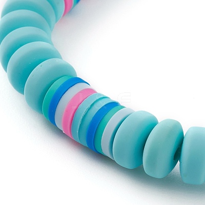 Handmade Polymer Clay Beaded Stretch Bracelets for Kids BJEW-JB05919-1