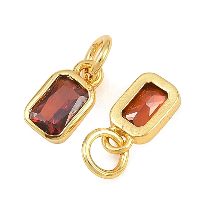Brass Pave Cubic Zirconia Charms CU-CBA3D67-12G-05-1