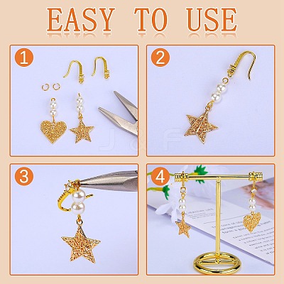 10 Pairs Brass Micro Pave Clear Cubic Zirconia Earring Hooks ZIRC-SZ0005-20-1