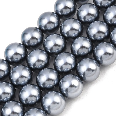 Electroplate Glass Pearl Beads Strands HY-F001-01-1