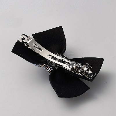 Bowknot Rhinestone Hair Barrettes PHAR-WH0011-13-1