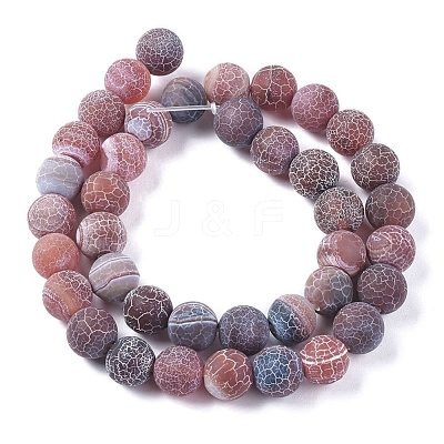 Natural Weathered Agate Beads Strands G-L534-03-10mm-1