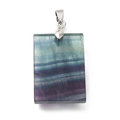 Natural Fluorite Pendants G-P487-05P-1