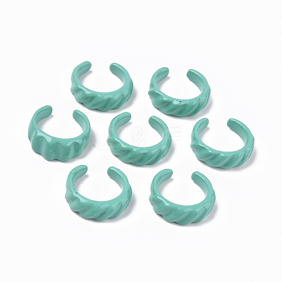 Spray Painted Alloy Cuff Rings X-RJEW-T011-04-RS-1